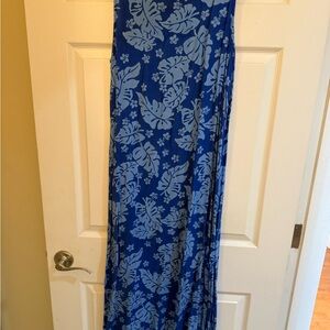 Blue Floral Maxi Skirt